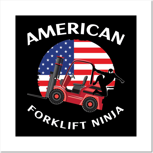 American Forklift Ninja RW Wall Art by Teamster Life
